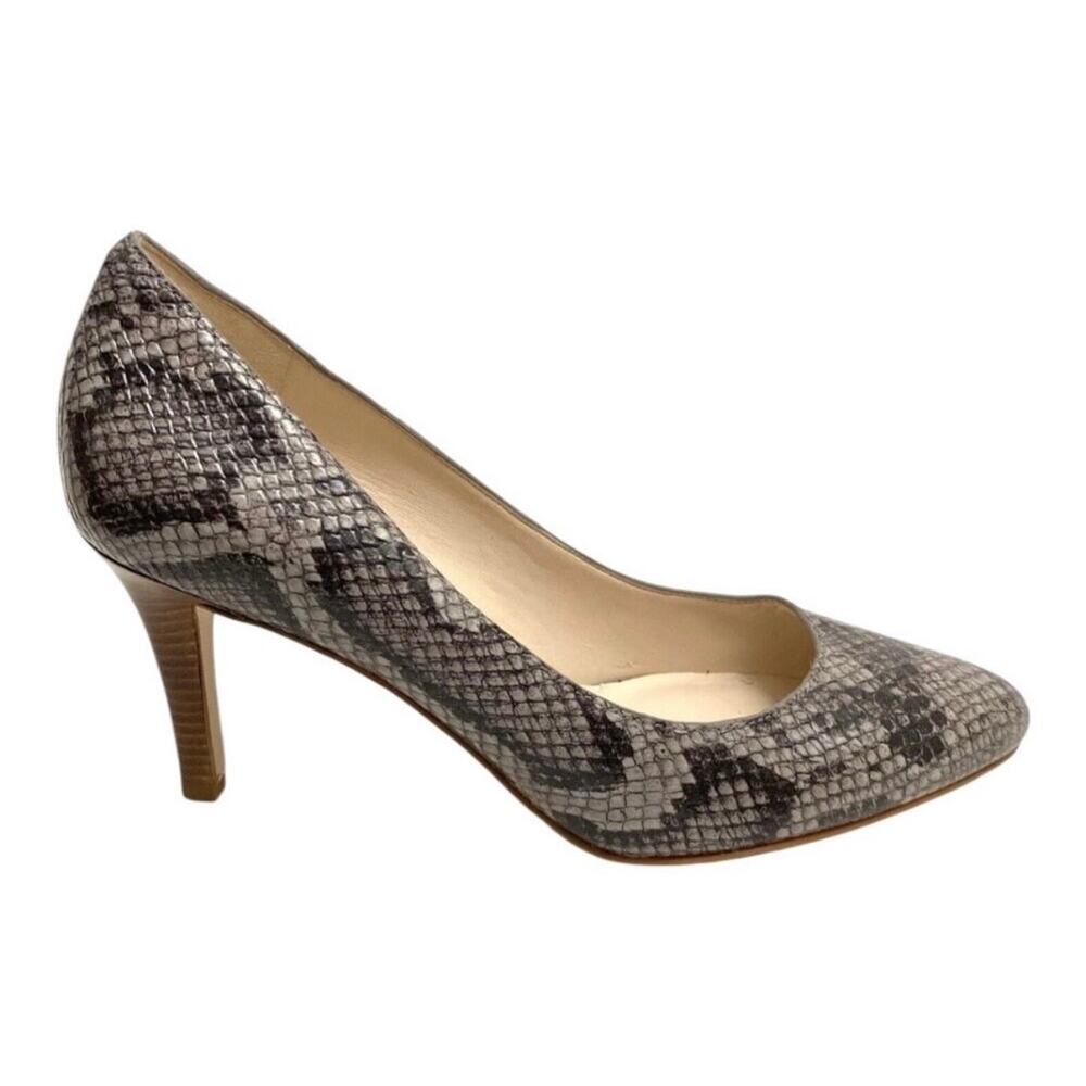 Cole Haan Snakeskin Almond Toe 3.5” Heels Women’s Size 8B Python Print Pumps